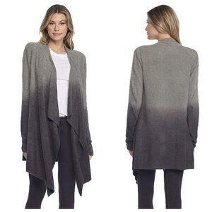 BAREFOOT DREAMS CozyChic Lite Ombre Calypso Wrap Cardigan Loden Carbon L/XL NWT
